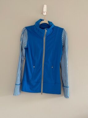 2 for $25 Lululemon Women's Daily Yoga Jacket with Striped Sleeves